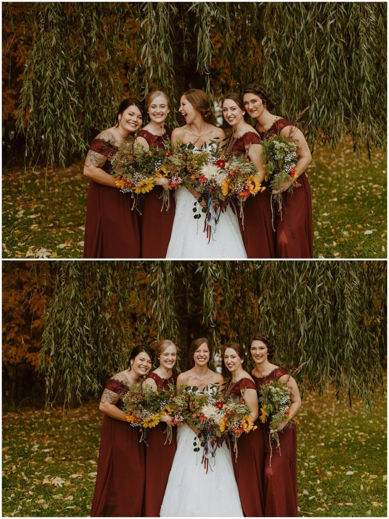 Bridal Portraits at Rosewood Barn in Gleason, WI