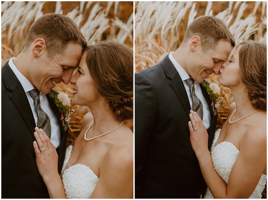 stunning wedding portrait in northern wisconsin at wedding at rosewood barn
