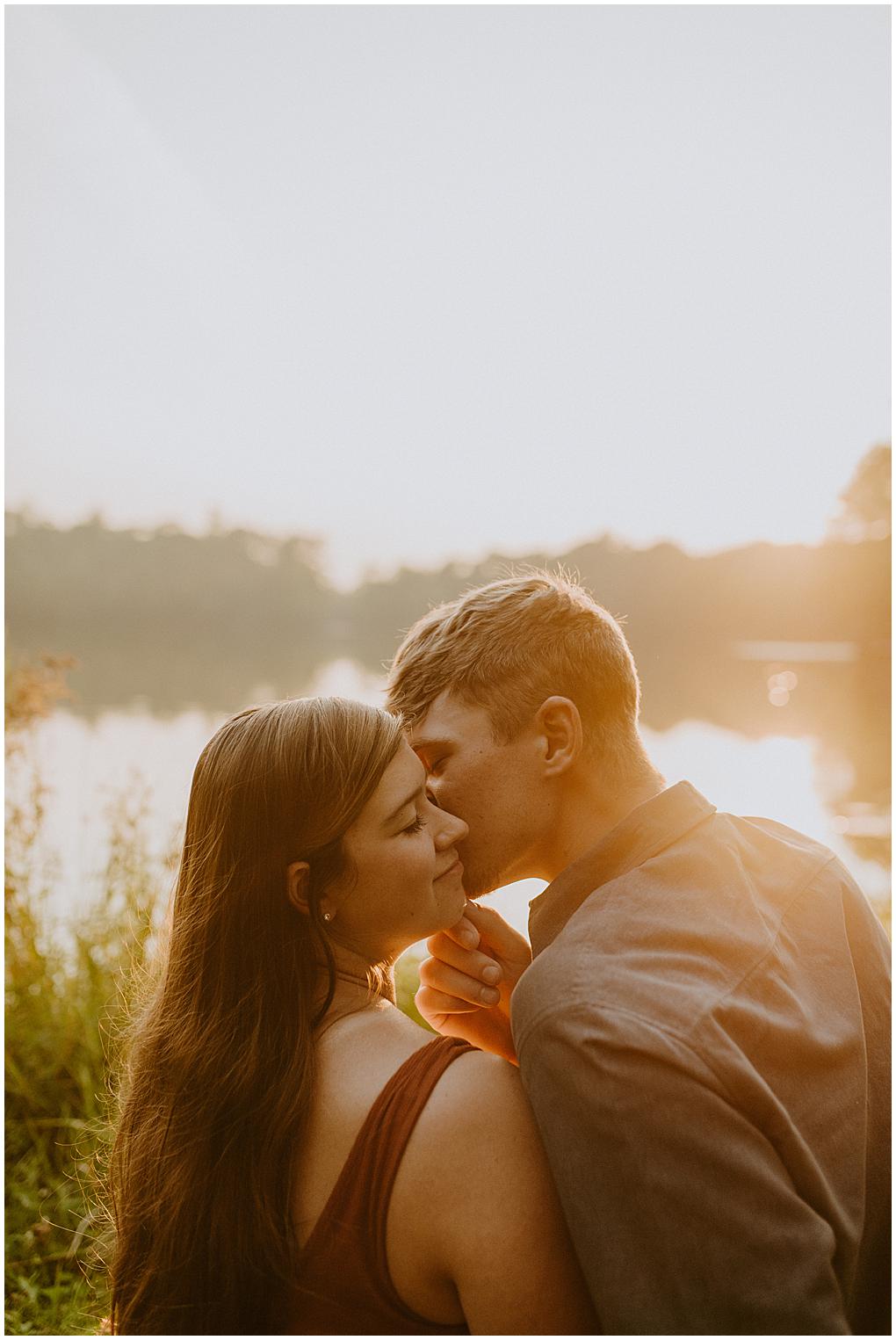 scenic golden hour engagement pictures in northern Wisconsin