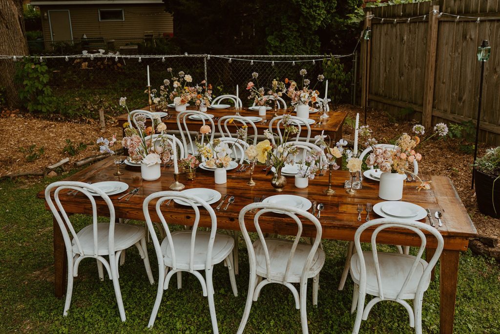 summer backyard wedding